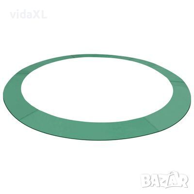 vidaXL Предпазна подложка, PE, зелена, за кръгъл батут 3,05 м(SKU:92393