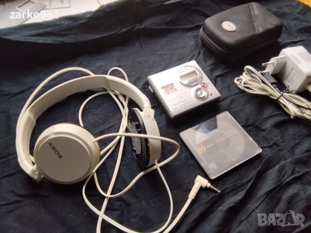 страхотен мини диск оригинален плеър SONY+1диск за запис, снимка 5 - MP3 и MP4 плеъри - 45827974