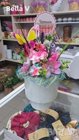 Букет от глицеринови сапунени цветя, снимка 2 - Изкуствени цветя - 45520685