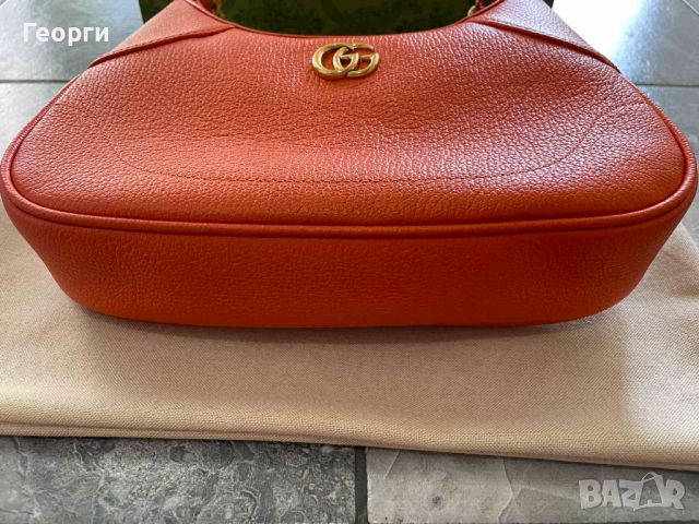 GUCCI Дамска Кожена Чанта Гучи Aphrodite Златно GG Gold Автентична, снимка 8 - Чанти - 46750054