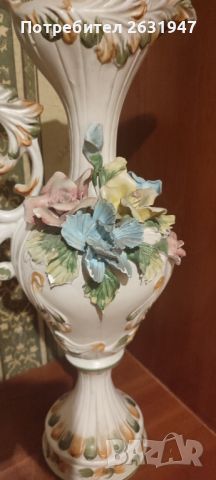 Bassano италианска порцеланова ваза кана , снимка 1 - Антикварни и старинни предмети - 45185636
