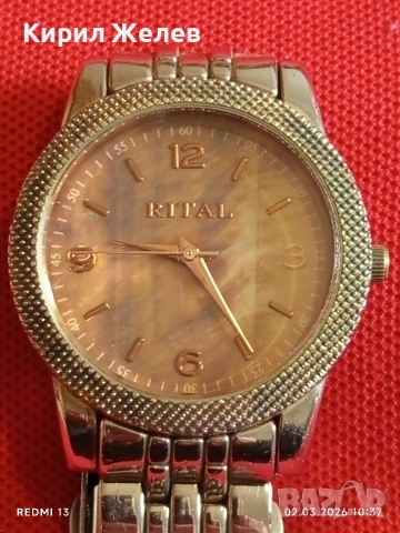 Фешън модел дамски часовник RITAL QUARTZ много красив стилен дизайн 41602, снимка 2 - Дамски - 53674391