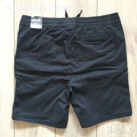 НОВИ оригинални черни къси панталони / бермуди HURLEY размер L от САЩ, снимка 6 - Спортни дрехи, екипи - 45762182