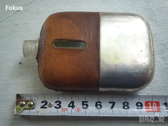 СТАРО АНТИКВАРНО ШЕШЕНЦЕ ДЕБЕЛО ПОСРЕБРЕНО ЕСТЕСТВЕНА КОЖА, снимка 3 - Антикварни и старинни предмети - 53519433