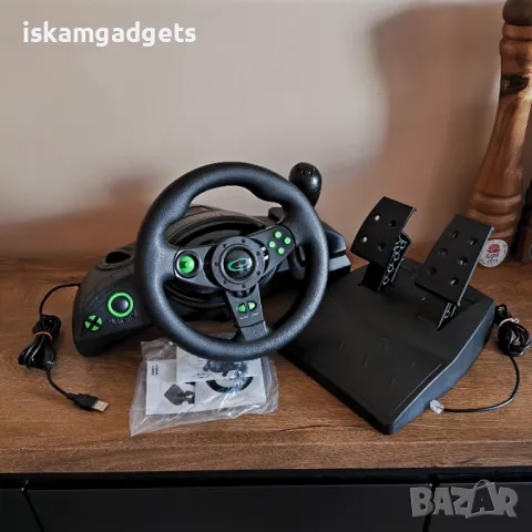 Волан с педали Esperanza - Nitro ESPERANZA STEERING WHEEL за PC/PS3, снимка 5 - Други игри и конзоли - 47446377