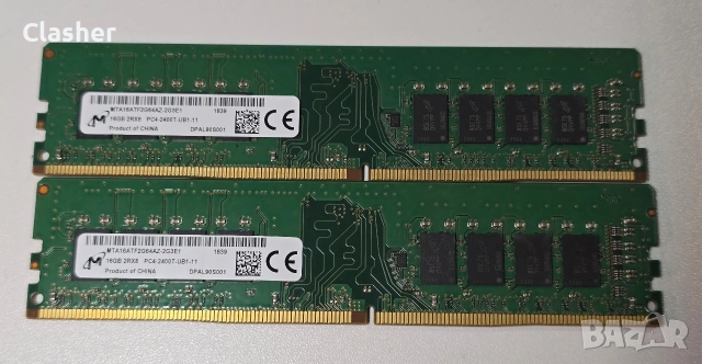 RAM памет 32GB (кит 2х16) DDR4 2400MHz за настолен компютър.