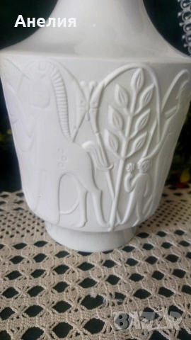 Edelstein Bavaria бисквитен порцелан Ваза, снимка 4 - Вази - 53175124
