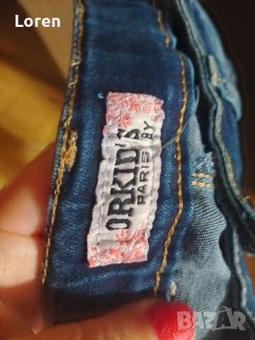 Ново!Детски дънки с пухчета по крачолите , снимка 18 - Детски панталони и дънки - 52521351