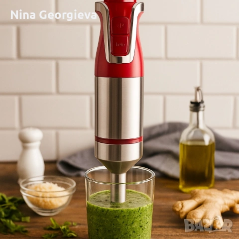 Ръчен пасатор Royalty Line RL-ESTM800, 800W с неръждаема стомана и регулатор на скоростта, снимка 2 - Чопъри и пасатори - 53035840