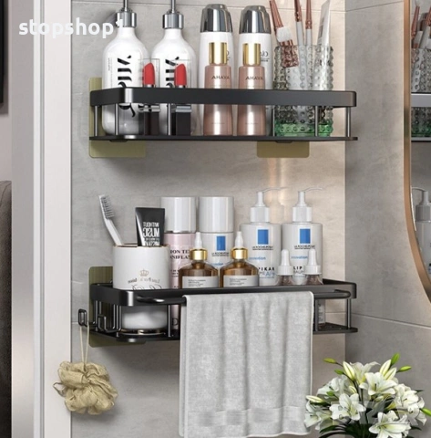 Рафт за баня алуминиев стенен монтаж размери 30х13х5см