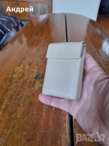 Стара кожена табакера,калъф за цигари ЗРИ Октомври Видин, снимка 2 - Други ценни предмети - 52171989