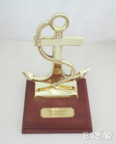 Корабна котва от плътен месинг., снимка 2 - Колекции - 54008482