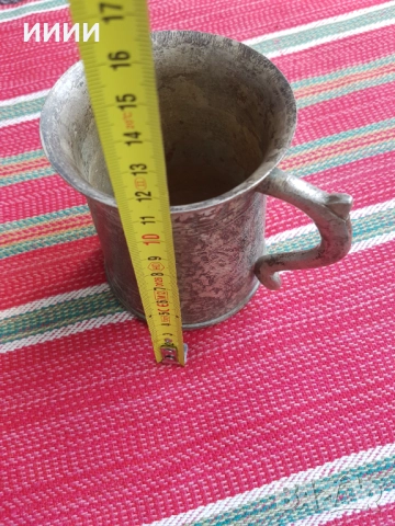 Посребрена чаша халба, снимка 3 - Антикварни и старинни предмети - 51880622