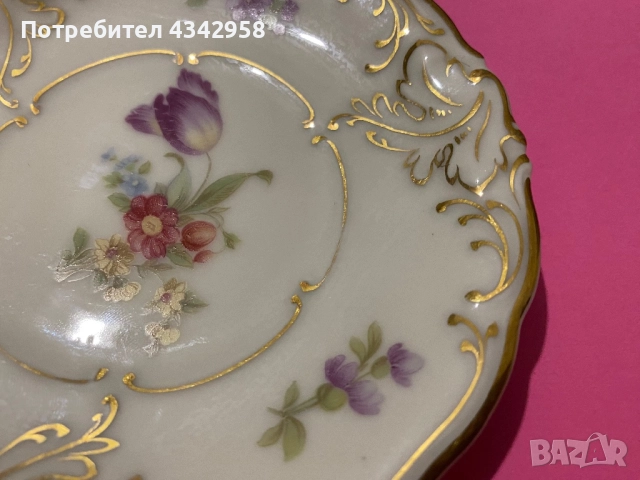 KPM.1934-1945г. Чинийки-подложки от серия Friederike., снимка 4 - Антикварни и старинни предмети - 52860607