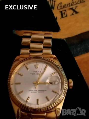 Rolex Datejust 18k solid gold  / Ролекс 18к златен каса и верижка/, снимка 5 - Мъжки - 53065833