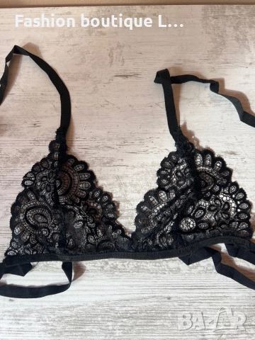 Нов черен дантелен комплект бюстие и бикини с ленти налични размери S , M , L , XL , XXL размери 🖤, снимка 2 - Бельо - 52197106