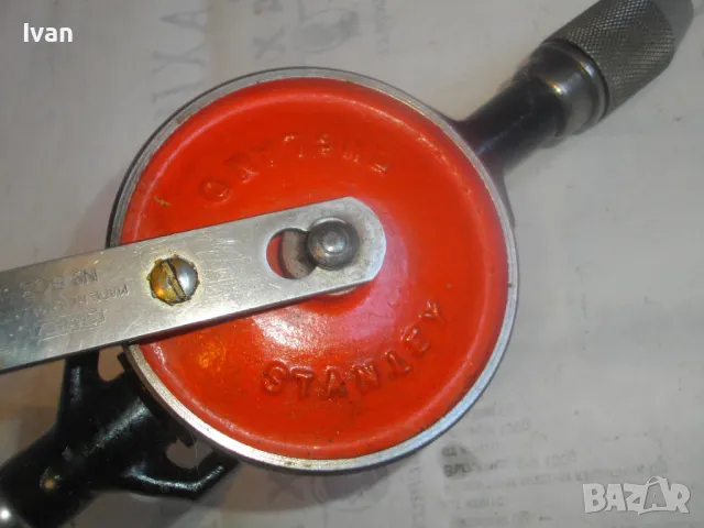 STANLEY №3 Made in ENGLAND РЕТРО ВИНТИДЖ РЪЧНА ДРЕЛКА БОРМАШИНА МАТКАП 325мм/ф8мм КАТО НОВА ОТЛИЧНА, снимка 5 - Други инструменти - 48317328