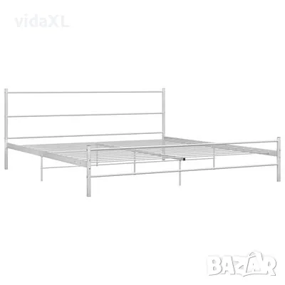 vidaXL Рамка за легло, бяла, метал, 160x200 см(SKU:284696), снимка 2 - Спални и легла - 48837650