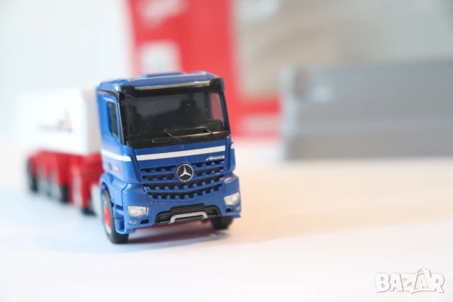 HERPA H0 1/87 MERCEDES BENZ ACTROS КАМИОН МОДЕЛ САМОСВАЛ ГОНДОЛА , снимка 7 - Колекции - 50682022