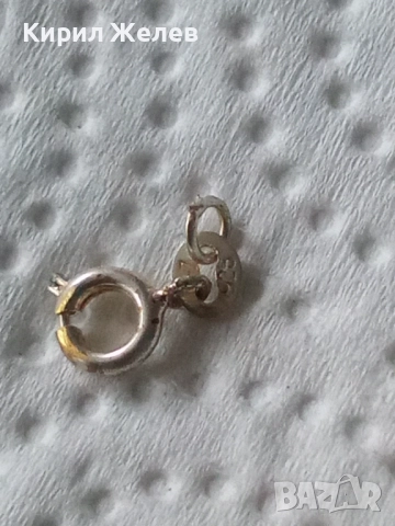 Сребърна карабинка закопчалка 50914, снимка 3 - Колиета, медальони, синджири - 52339221