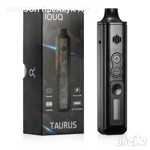 Cannabis IOUQ Tarurs Kit Vape Керамичен нагревател/LCD дисплей/Прецизен контрол/Type-C QC