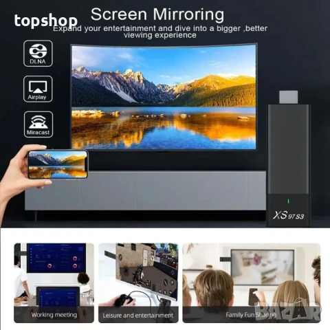 НОВ, НА БЪЛГАРСКИ DLMDL XS97 S3: 4K Ultra HD TV Stick с четириядрен процесор и двулентов WiFi..., снимка 4 - Плейъри, домашно кино, прожектори - 50501844