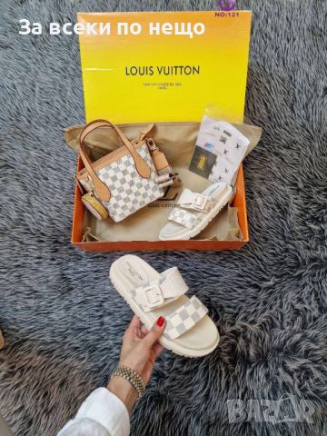 Дамски Чехли Louis Vuitton Код D61 - Различни цветове, снимка 11 - Чехли - 46396001