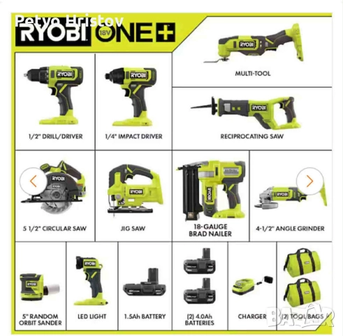 Инструменти Ryobi чисто нови!