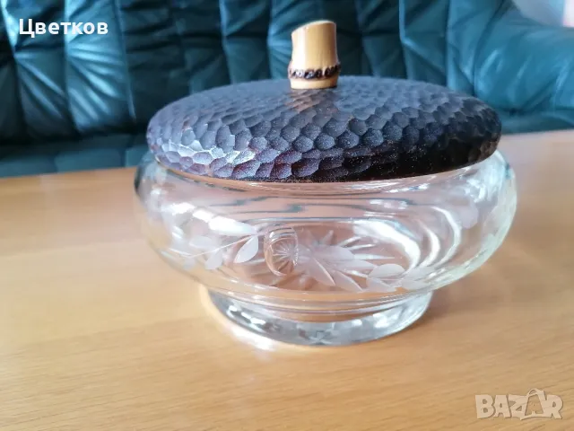 Купа за бисквити или бонбони с капак тип жълъд, снимка 4 - Декорация за дома - 49616040