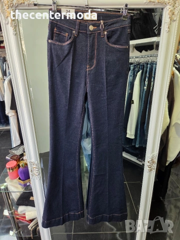 Индиго дънки ,чарлстон ., снимка 2 - Дънки - 53536525