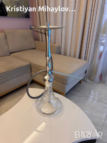 Сребристо турско наргиле Uzmani NU Sky, снимка 2 - Наргилета - 53512715