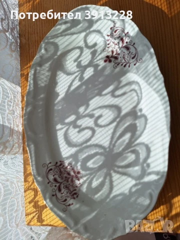 Порцеланово плато голямо.Размер 23 на 36 см., снимка 1