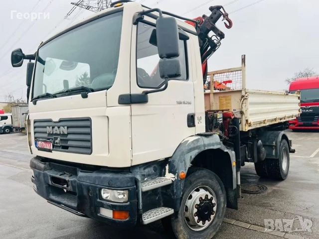 Ман 4x4 самосвал с кран