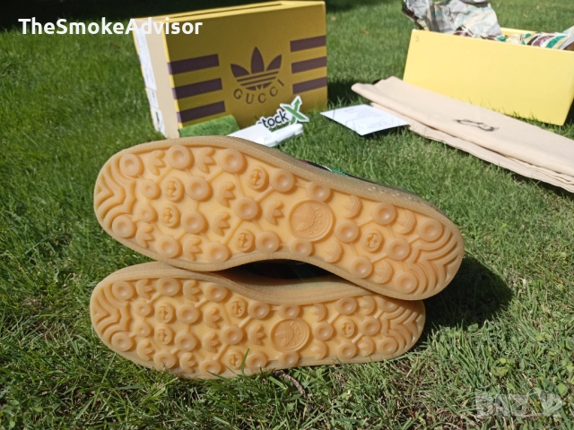 Обувки Adidas x Gucci Gazelle Black Green Red, снимка 8 - Маратонки - 51963401