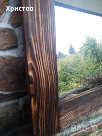 Дървено огледало масив , снимка 2 - Огледала - 51961270