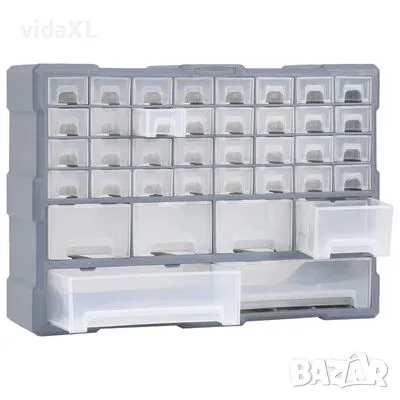 vidaXL Шкаф органайзер с 38 чекмеджета, 52x16x37,5 см（SKU:147578）, снимка 2 - Шкафове - 49594070