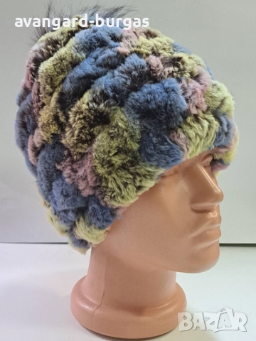Дамска шапка, лукс Чинчила -231, снимка 2 - Шапки - 52214263