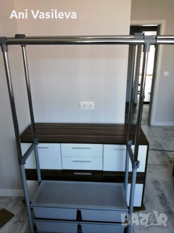 Стойка за дрехи с шкафове на две нива, снимка 3 - Други - 53591887