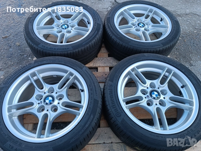Лети джанти 17ки 5х120 BMW Syyle 66 + летни гуми 235/45/17 Continental, снимка 3 - Гуми и джанти - 52593776