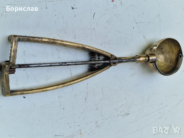 Бронзова лъжица за сладолед, снимка 2 - Антикварни и старинни предмети - 50704262