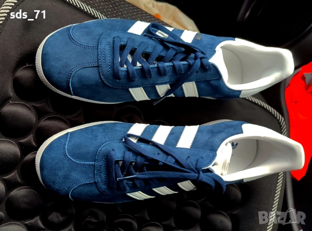 Чисто нови Adidas Gazelle blu navy N44 uk 9.5 us10,28.5 подметка 60 евро , снимка 8 - Маратонки - 53259727