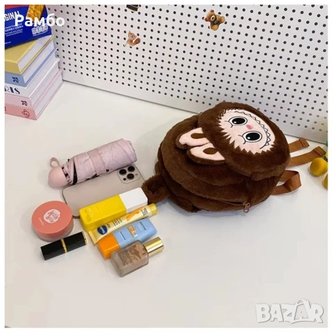 Лабубу Чанта тип Раница за Деца Плюшена Labubu, снимка 3 - Раници - 51152770