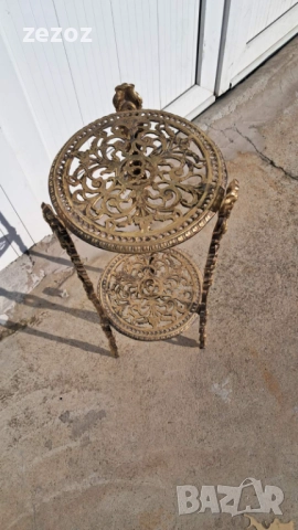 Алуминиева стойка в Ар Нуво стил, снимка 3 - Маси - 52131184