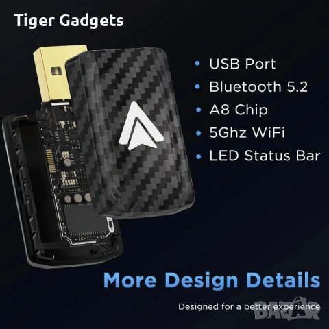 MSXTTLY U2A-L9 безжичен Android Auto адаптер USB към Wireless Android 11–15, снимка 6 - Аксесоари и консумативи - 54288805