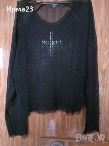 Дамска мрежеста блуза , снимка 1 - Блузи с дълъг ръкав и пуловери - 45270339
