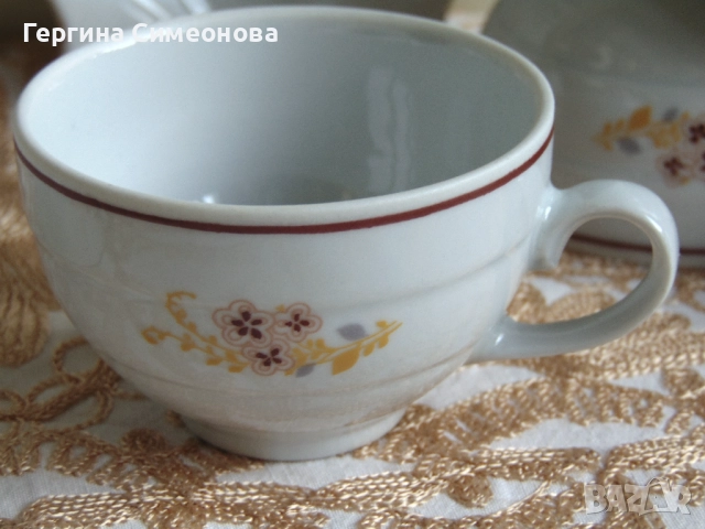 Чаши за кафе стар български порцелан, снимка 2 - Чаши - 52482689