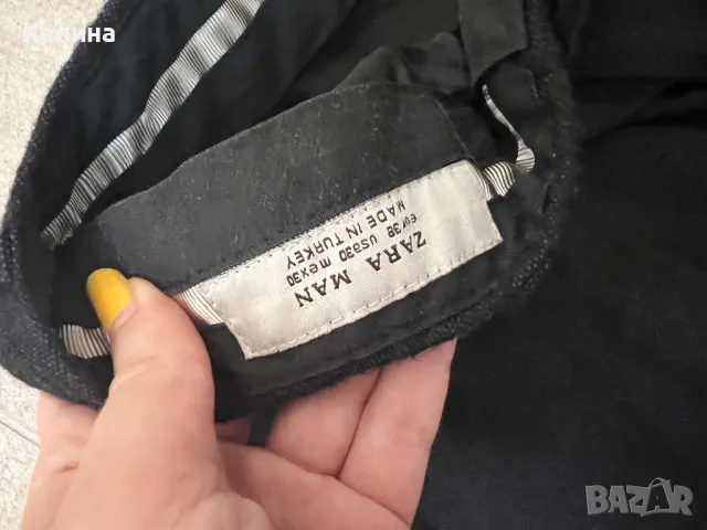 Мъжки панталон ZARA 100% вълна - отлично състояние, снимка 2 - Панталони - 47048257