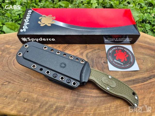 Тактически нож Spyderco Enuff FB31,фиксирана фултанг острие,два цвята, снимка 9 - Ножове - 51053484