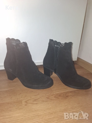 Боти, естествен велур, снимка 2 - Дамски боти - 53606888