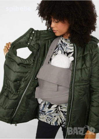 Ново зимно яке за бременни и бебеносене Bonprix размер S 36, снимка 8 - Якета - 53030991